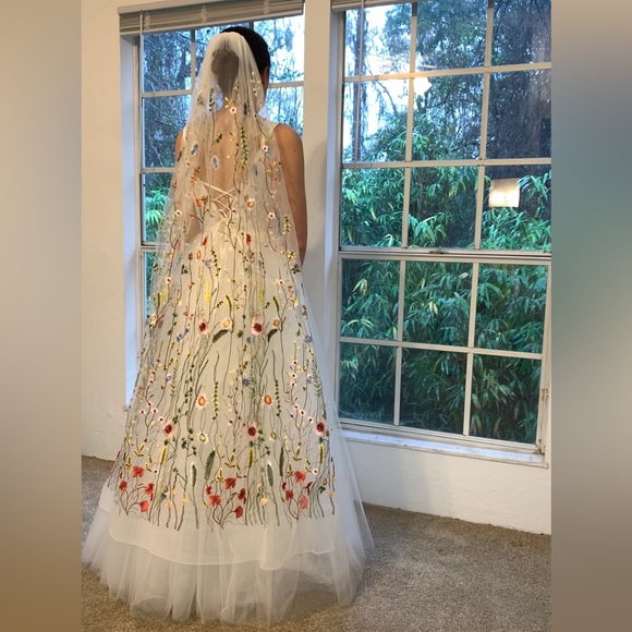 Vintage pink lace chiffon gowns - vintage maxi dress coming soon! - Picture 5 of 10